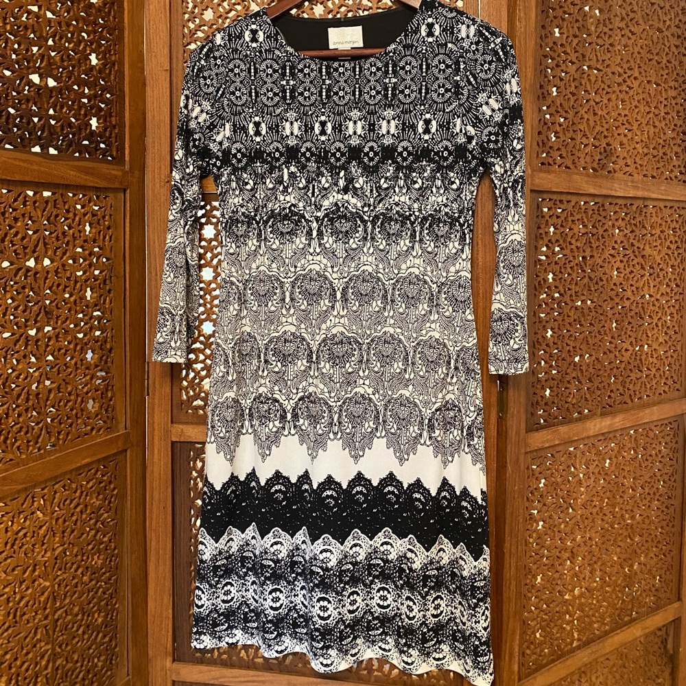 🚺 Donna Morgan black/white dress